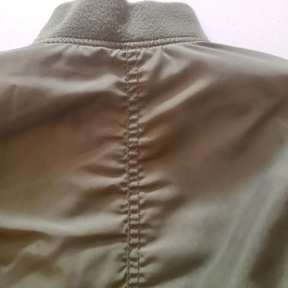 H&M Coat Lined‎ Zippered Warm Army Green sz 8-9 yrs